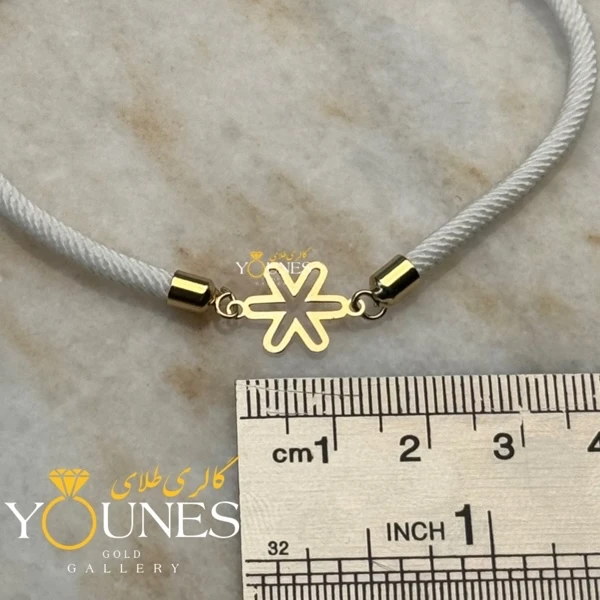 دستبند گل ستاره ای مینیمال طلا لیزری